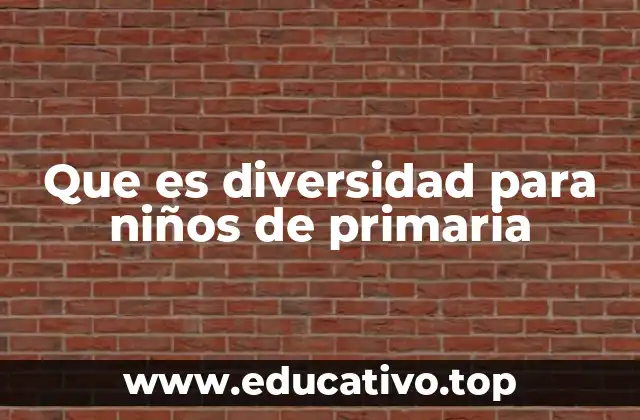 Que es diversidad para niños de primaria