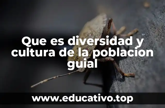 Que es diversidad y cultura de la poblacion guial