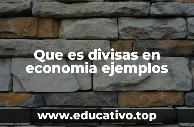 Que es divisas en economia ejemplos