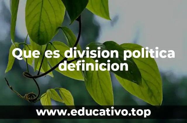 Que es division politica definicion