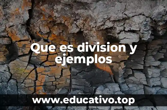 Que es division y ejemplos