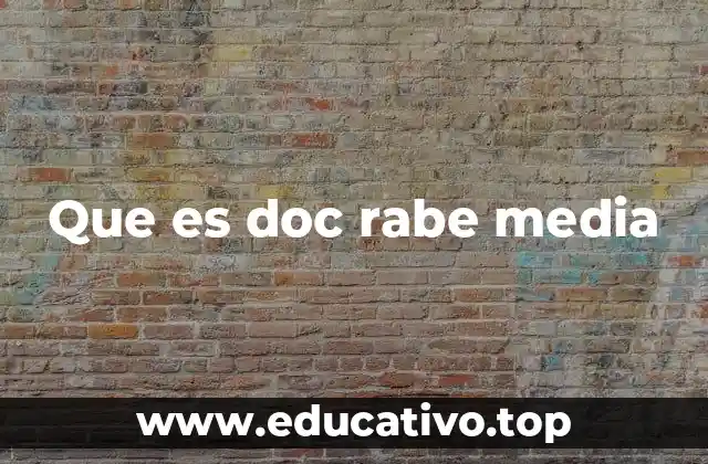 Que es doc rabe media