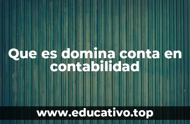 Que es domina conta en contabilidad