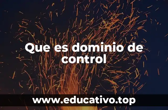 Que es dominio de control