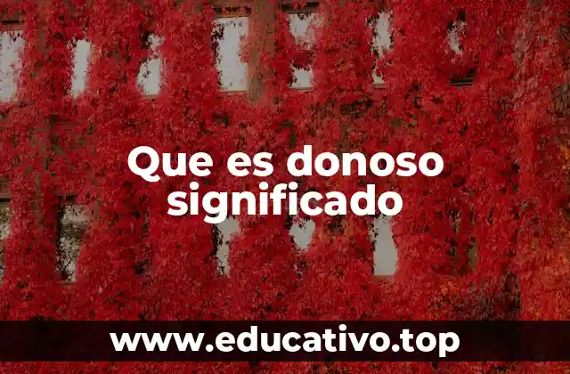 Que es donoso significado