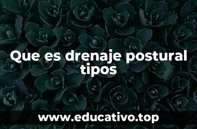 Que es drenaje postural tipos