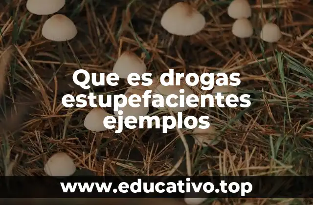 Que es drogas estupefacientes ejemplos