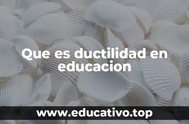 Que es ductilidad en educacion