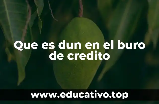Que es dun en el buro de credito