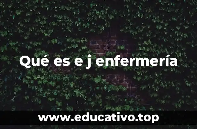 Qué es e j enfermería