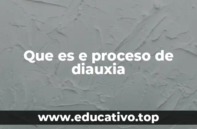 Que es e proceso de diauxia