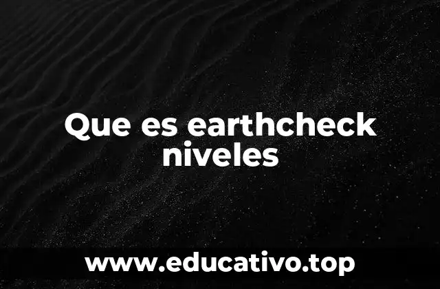 Que es earthcheck niveles