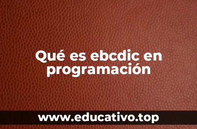 Qué es ebcdic en programación