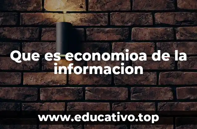 Que es economioa de la informacion