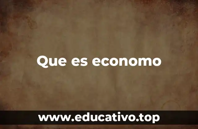 Que es economo