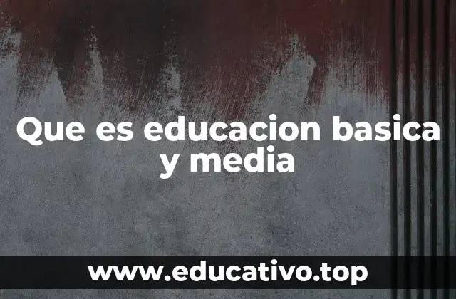 Que es educacion basica y media
