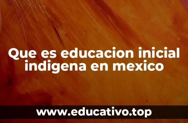 Que es educacion inicial indigena en mexico