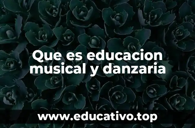 Que es educacion musical y danzaria