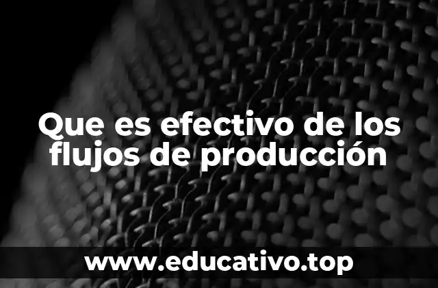 Que es efectivo de los flujos de producción
