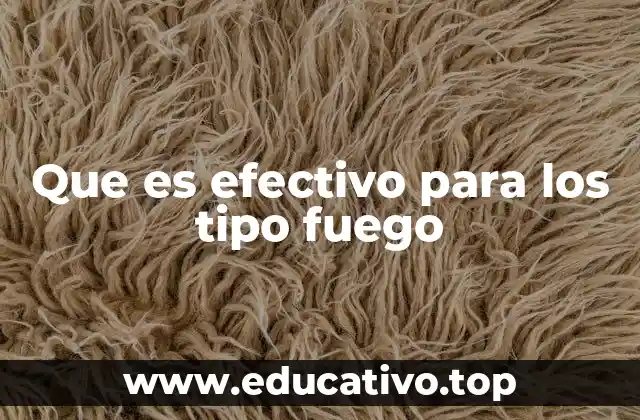 Que es efectivo para los tipo fuego