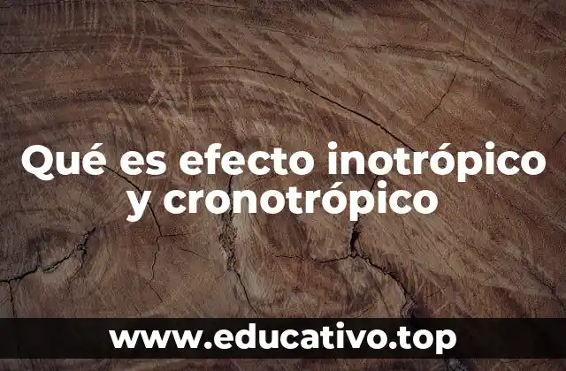 Qué es efecto inotrópico y cronotrópico
