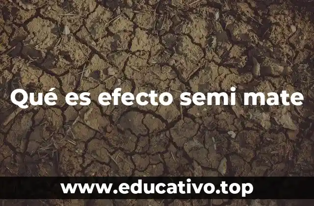 Qué es efecto semi mate