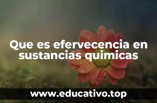 Que es efervecencia en sustancias quimicas