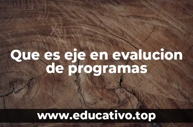 Que es eje en evalucion de programas