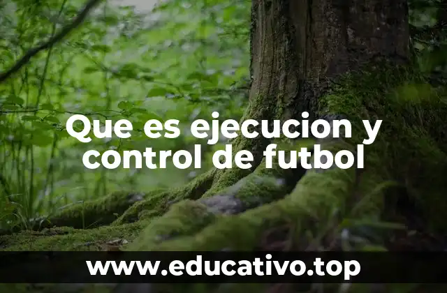 Que es ejecucion y control de futbol