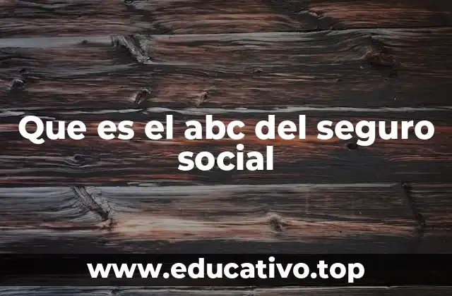 Que es el abc del seguro social