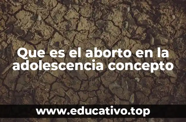 Que es el aborto en la adolescencia concepto