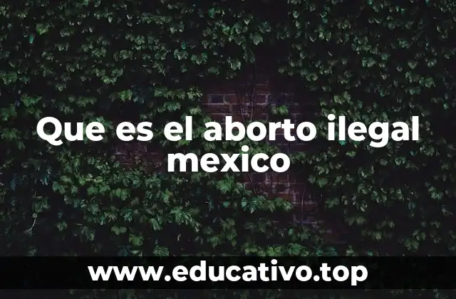 Que es el aborto ilegal mexico