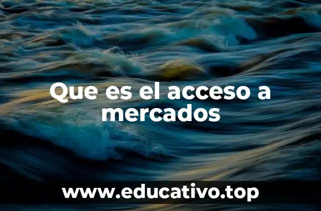 Que es el acceso a mercados