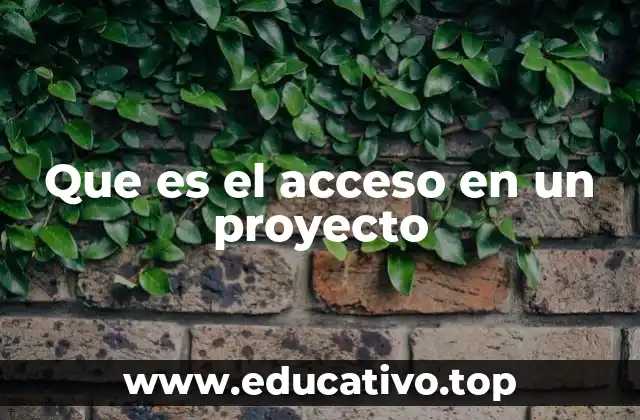 Que es el acceso en un proyecto