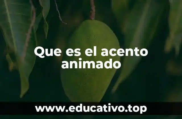 Que es el acento animado