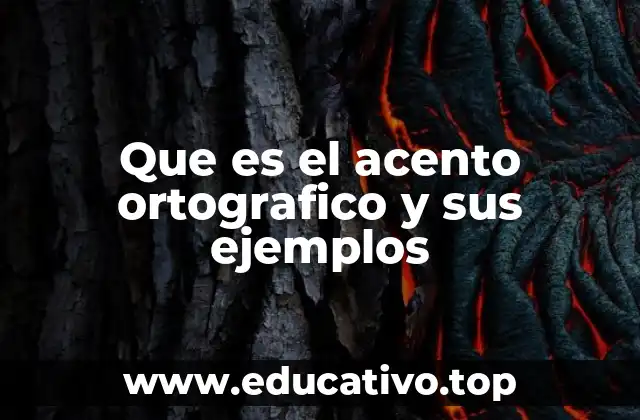 Que es el acento ortografico y sus ejemplos
