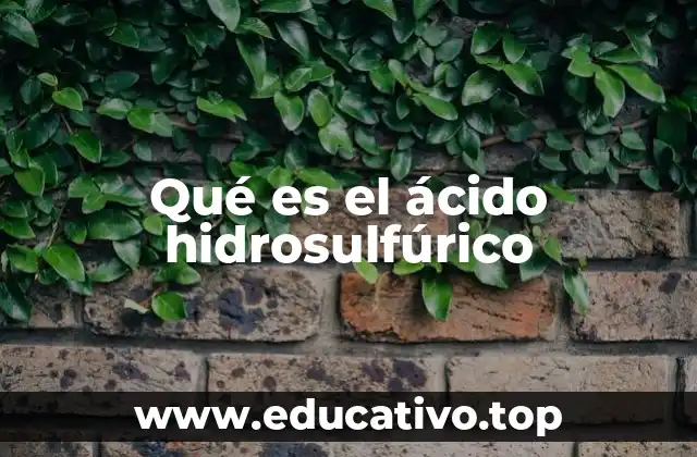 Qué es el ácido hidrosulfúrico
