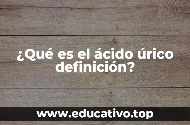 ¿Qué es el ácido úrico definición?