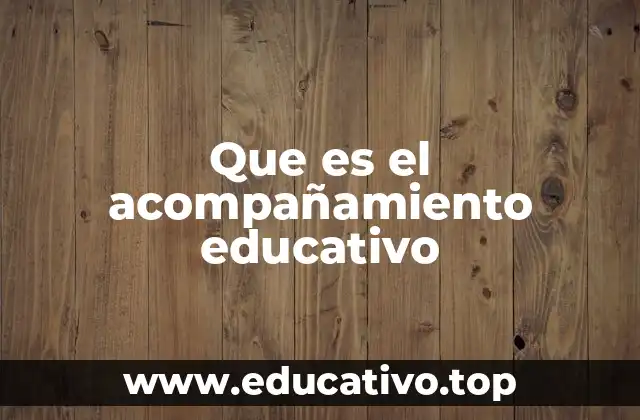 Que es el acompañamiento educativo