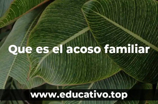 Que es el acoso familiar