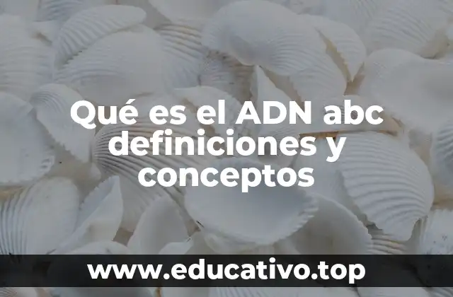 Qué es el ADN abc definiciones y conceptos