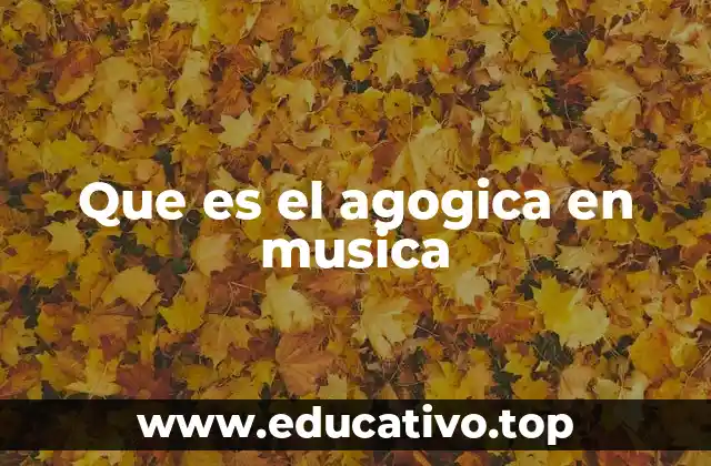 Que es el agogica en musica
