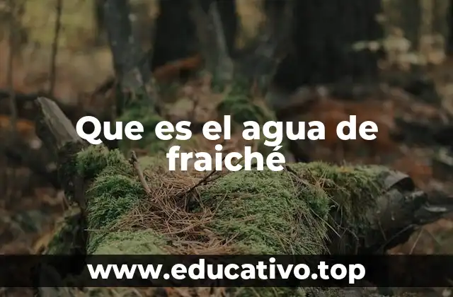 Que es el agua de fraiché