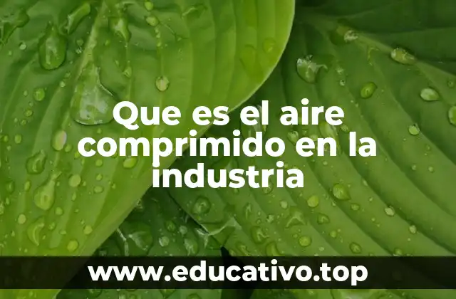 Que es el aire comprimido en la industria