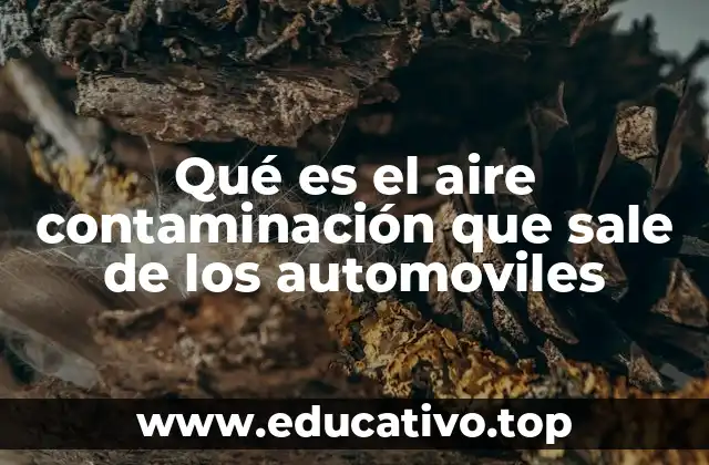 Qué es el aire contaminación que sale de los automoviles