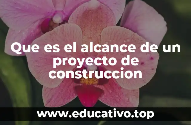 Que es el alcance de un proyecto de construccion