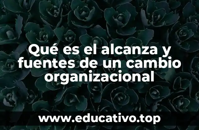 Qué es el alcanza y fuentes de un cambio organizacional