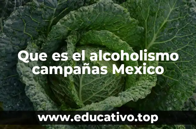 Que es el alcoholismo campañas Mexico