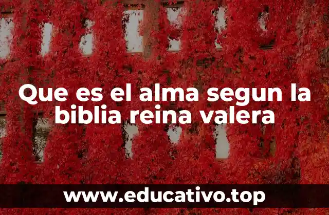 Que es el alma segun la biblia reina valera