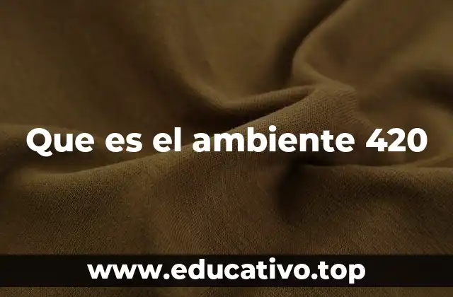 Que es el ambiente 420